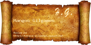 Hangos Gilgames névjegykártya